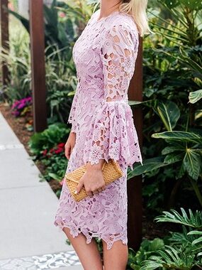 Rachel Parcell Lavender Lace Dress